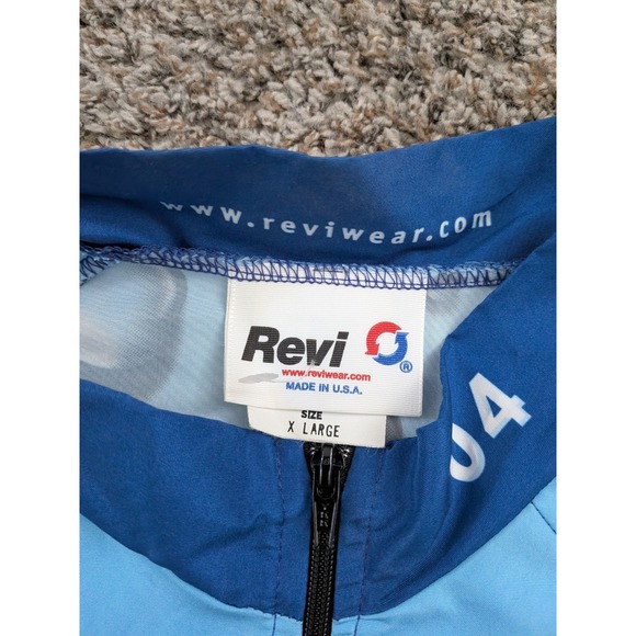 2004 Big Blue Crater Lake Tour Cycling Jersey Vest Zip Up Revi Wear USA XL - Picture 4 of 8